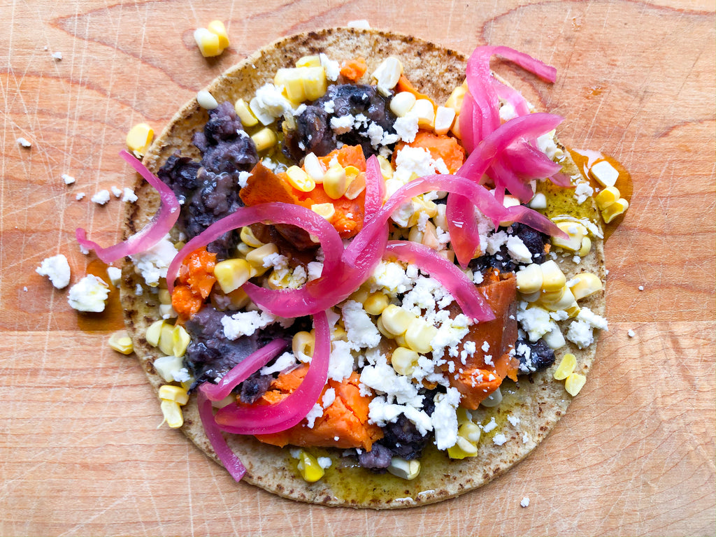 Black Bean, Sweet Potato & Corn Tacos